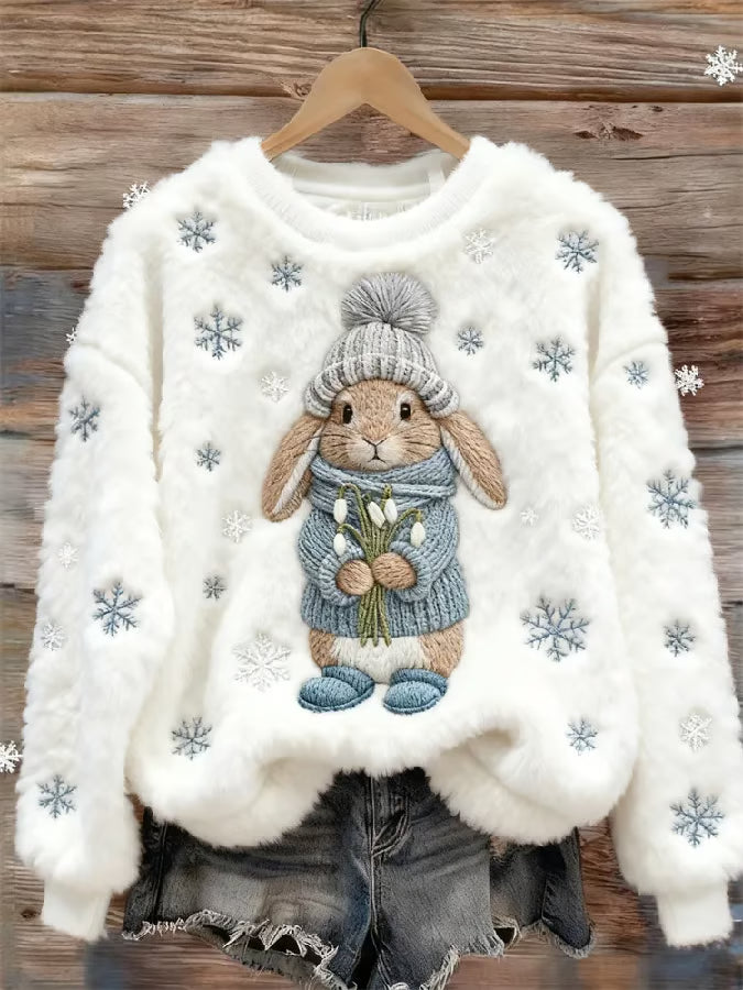 MV™ - Pull de Noël pour Femme avec Lapin