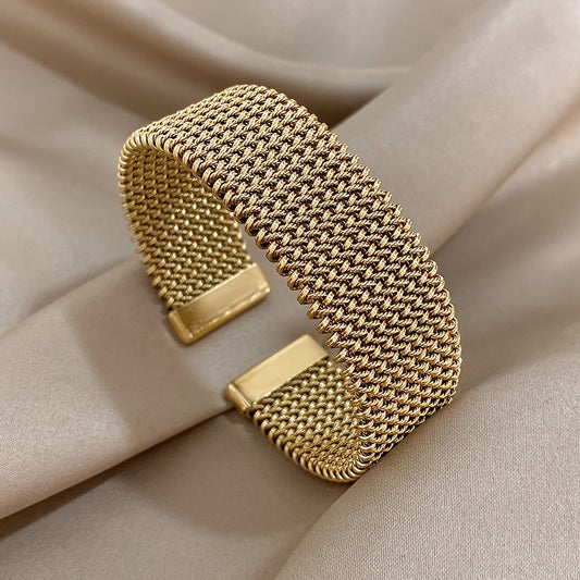 MV™ | Bracelet en Acier Inoxydable Plaqué Or 18k