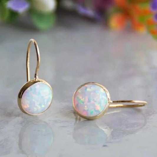MV™ | Boucles d'oreilles vintage en opale blanche