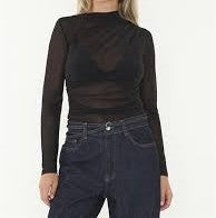 Noémie™ - Haut sans coutures à manches longues pour Femme NOIR