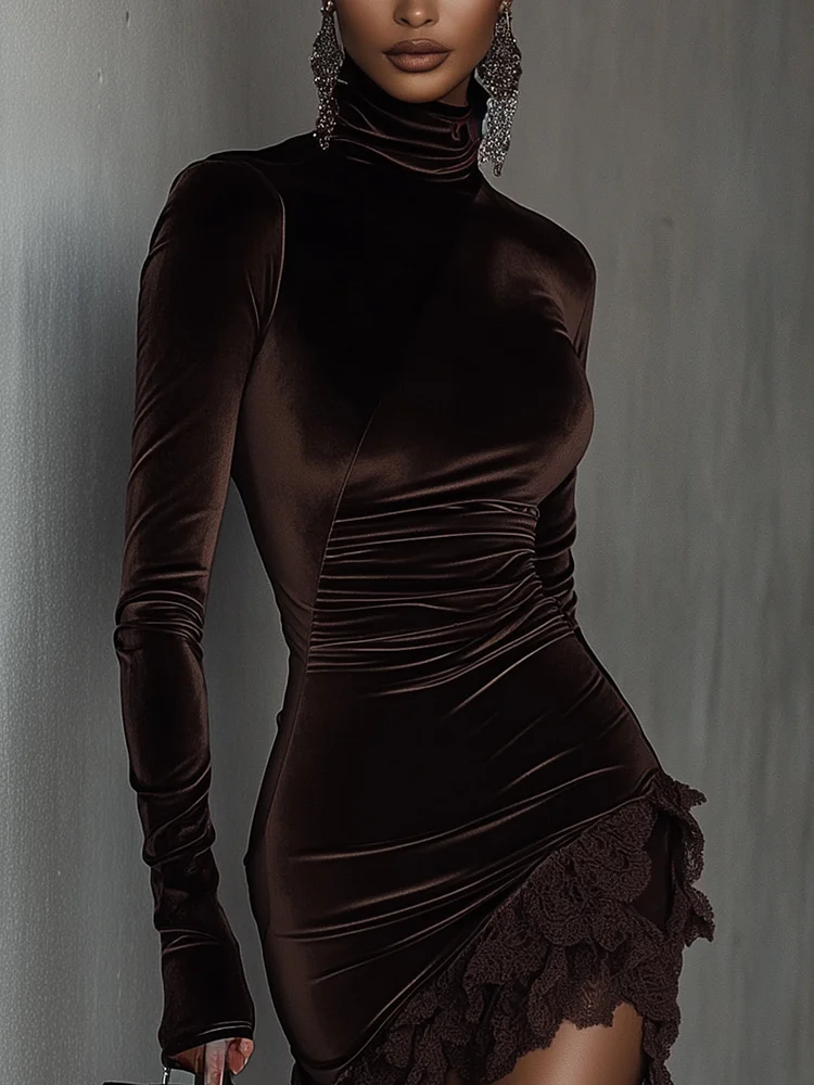 MV™ -  Robe Marron Chocolat pour Femme