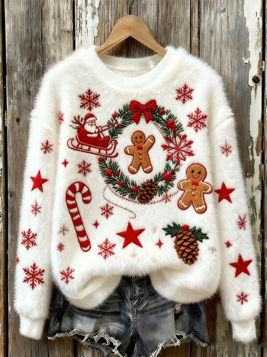 MV™ - Pull de Noël Pain D'épice pour Femmes